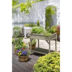 Vegtrug Kruidentafel 58 × 78 × 80 Cm - Grijs -Bloemenzaden Winkel 1540756750 1 600