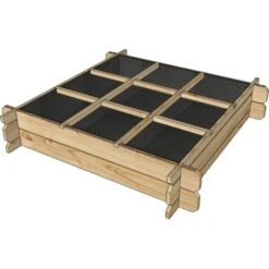 Moestuinbak - Vierkant 140 × 140 × 40 Cm -Bloemenzaden Winkel 1596024602 1 600