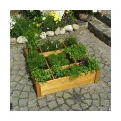 Houten Kruidenbak (vierkant) -Bloemenzaden Winkel kruidenbak 87 x 87 x 23 cm 1484055362 1 600