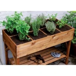 Verhoogde Moestuinbak - 120 × 60 × 86,5 Cm -Bloemenzaden Winkel kweektafel hout 120 x 60 x 865 cm 1484057351 2 600