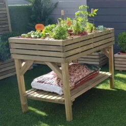 Moestuinbak 108 L Verhoogd - 100 × 60 × 80 Cm -Bloemenzaden Winkel moestuinbak kub verhoogd 1561757134 1 600