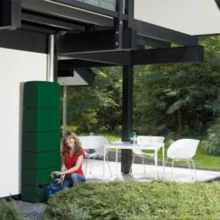 Regenton Muurmodel SLIM 650 Liter + Kraan - Groen -Bloemenzaden Winkel regenton muurmodel slim 650l groen kr 1603727192 600