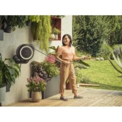 Wandslangenbox GARDENA RollUp Wit - S - 15 M -Bloemenzaden Winkel wandslangbox rollup s gardena 1617258486 3 600